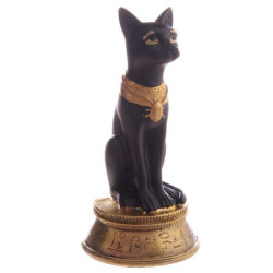 FIGURINE BAST CON COLLIER SCARABEE