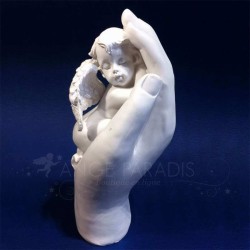 ENDORMI DE ANGE FIGURINA EN UN MAIN