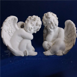 2 ESTATUAS DE ÁNGEL QUERUBÍN PACÍFICOS