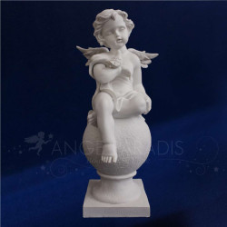 ESTATUA ÁNGEL PÁJARO 44cm
