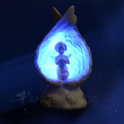 FIGURINE ANGE LUMINEUX CON BRAS CROIS