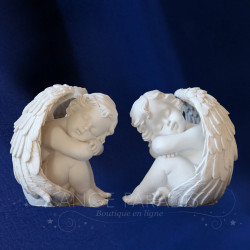 2 ESTATUILLAS DE ÁNGEL PROTECTOR 12CM