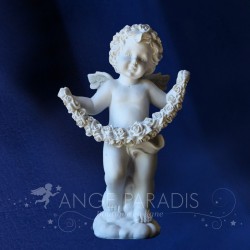 ESTATUA DEL ÁNGEL BLANCO DE PIE