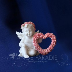 Figura ANGELOT CON ROSA 7CM