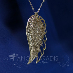 COLLAR ÁNGEL 2 ALAS GRANDES PLATA