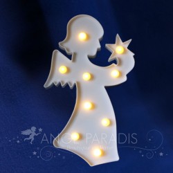DECORATION LUMINEUSE ANGE BLANC