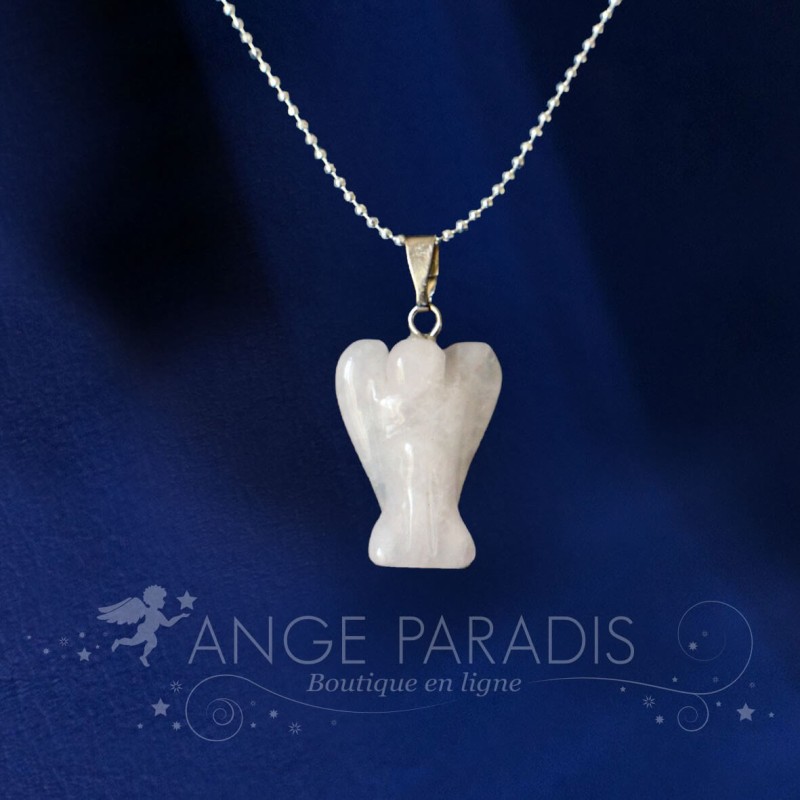 COLLAR ÁNGEL DE LA GUARDA PIEDRA DE CUARZO