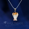 COLLIER ANGE GARDIEN PIERRE QUARTZ ORANGE