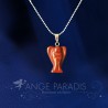 COLLAR ÁNGEL GUARDIÁN PIEDRA ROJA