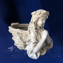 POT OF FLOWERS AND ANGEL