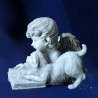 figurine d ANGE with A CHIEN and book