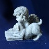 STATUETTE ANGE with A CHIEN gray