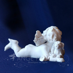 FIGURINE ANGE WITH A CHIEN