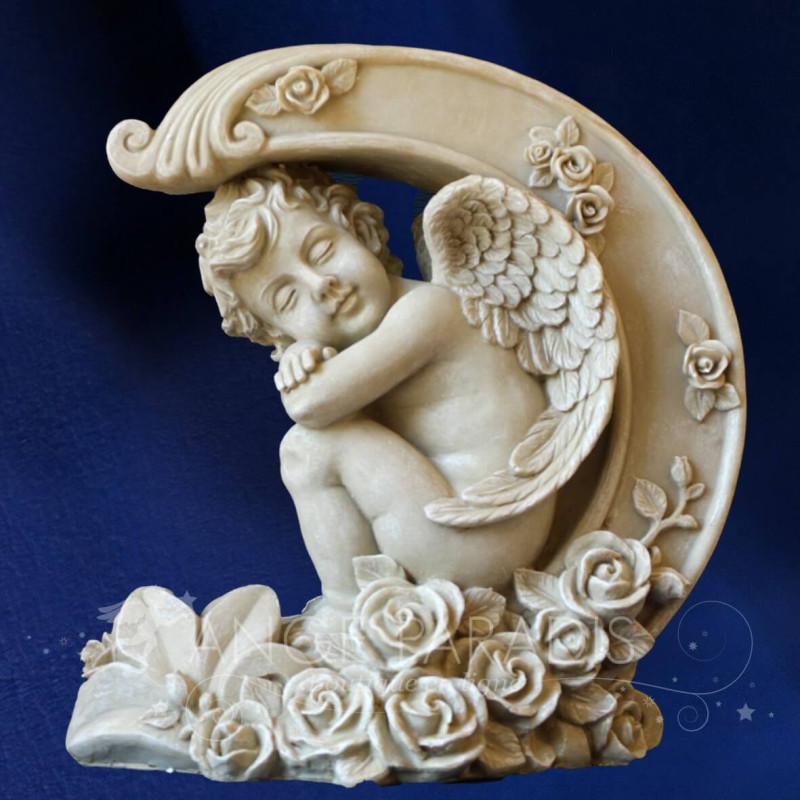 Estatua de ángel gigante de exterior “Sand Rose” 38 cm