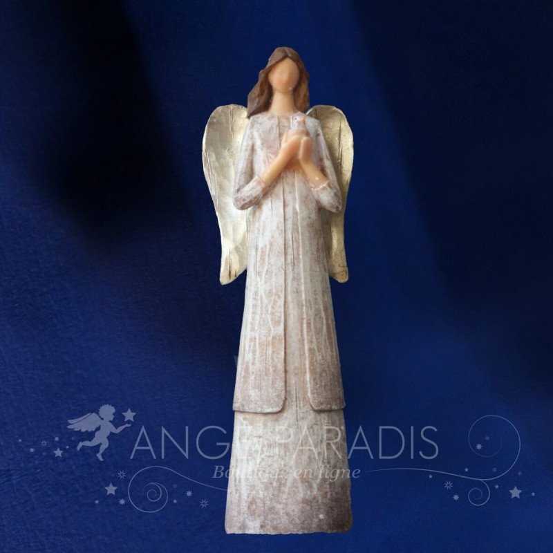 STATUETTE OISEAU ANGE 29cm