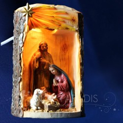 SCENE LUMINEUSE NAISSANCE JESUS CRECHE