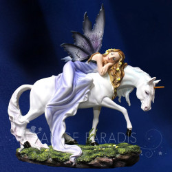 STATUETTE FEE LICORNE "contra el hada" 34CM