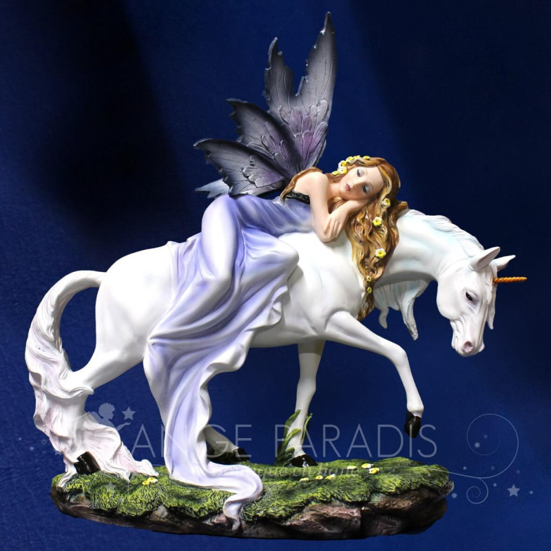 STATUETTE FEE LICORNE "contra el hada" 34CM