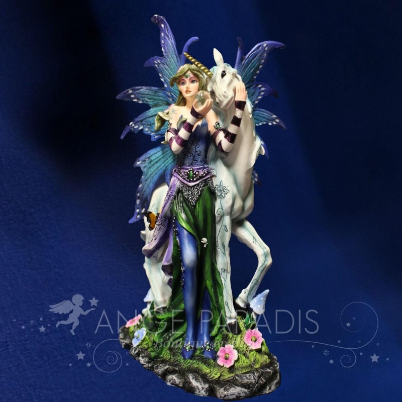 STATUETTE FEE LICORNE MAGIE MERVEILLE