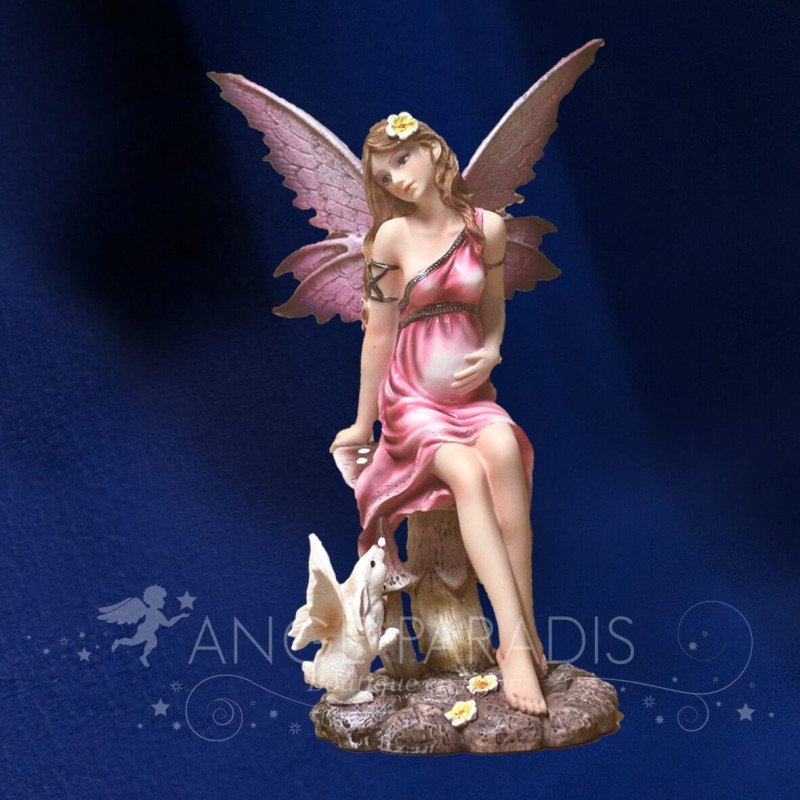 FIGURINE FEE ROSE ENCEINT