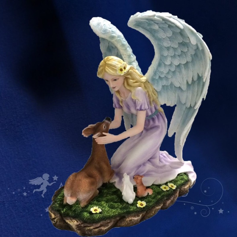 ESTATUILLA DE ÁNGEL HADA SENTADA