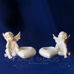 PORTAVELAS DE ÁNGELES ROMÁNTICOS