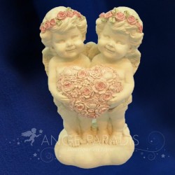 PAREJA DE ÁNGELES DE LUZ 20CM