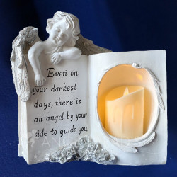 ANGE MEMORIAL CON BOUGIE LED