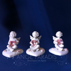 decoración de mesa de ángel rosa