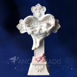 decoración de ángel y cruz