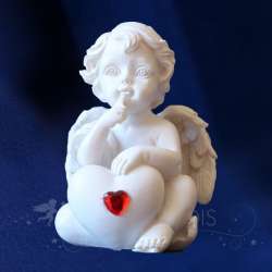 Estatuilla del ángel del Corazón Pensativa