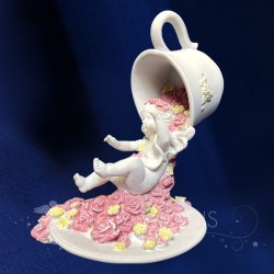 estatuilla ángel taza