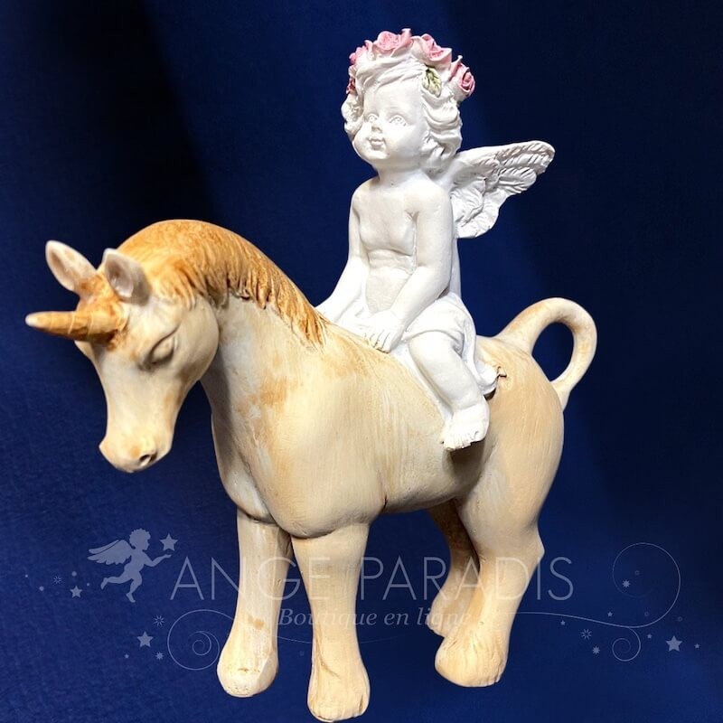 ESTATUILLA ÁNGEL UNICORNIO