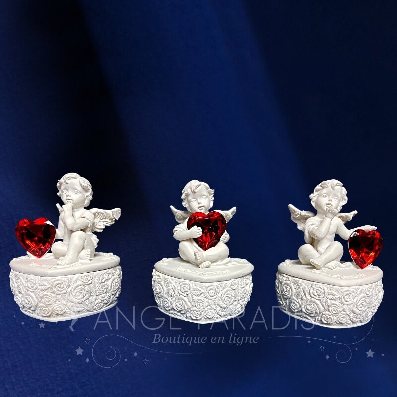 Cajas angélicas Corazón Rojo por 3