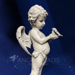 estatua angel oiseau