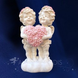 PAREJA DE ÁNGELES DE LUZ 20CM