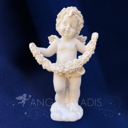 ESTATUA DEL ÁNGEL BLANCO DE PIE