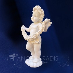 ESTATUA DEL ÁNGEL BLANCO DE PIE