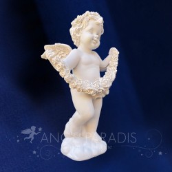 ESTATUA DEL ÁNGEL BLANCO DE PIE