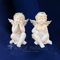 2 Figuras Angelots Azul - 11cm