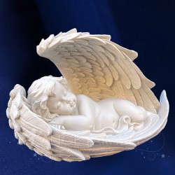 SCULPTURE ANGE PLUME GEANT 37CM