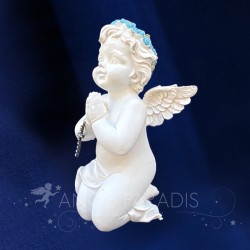 STATUETTE ANGE BLEU PRIANT