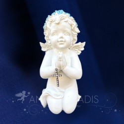 STATUETTE ANGE BLEU PRIANT