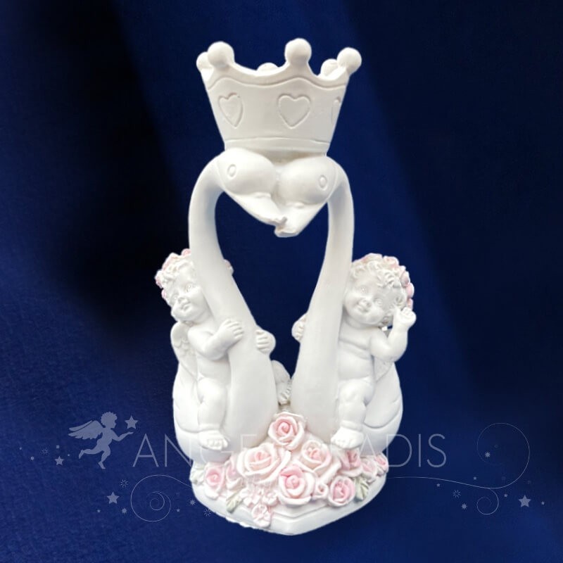 estatuas ÁNGELES CON cisnes