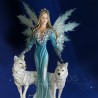 Grande Statuette de Fée 2 Loups