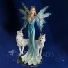 Grande Statuette de Fée 2 Loups