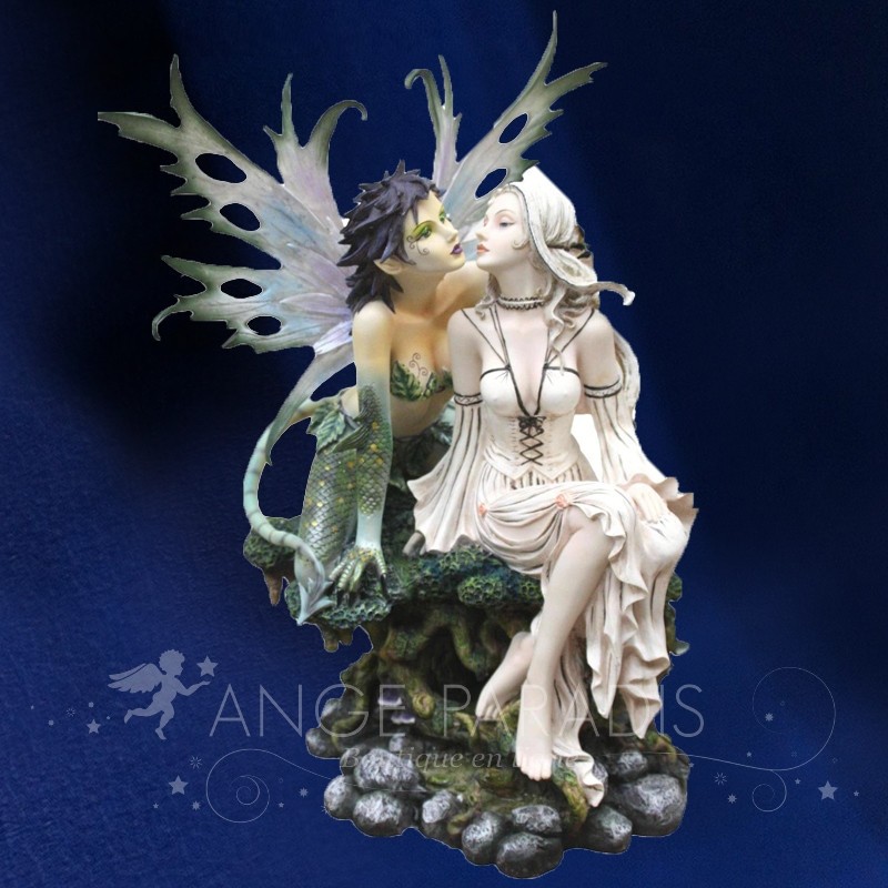 Estatua grande de Hada "Los Inseparables" -- 44cm