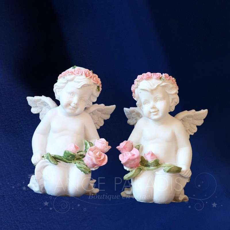 2 Figurillas ángeles Querubin Amor