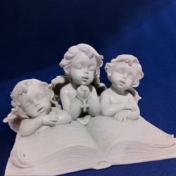 ángel escultura con libro - ángeles religiosos