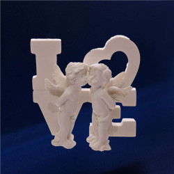figuras cuadradas de ángeles del amor